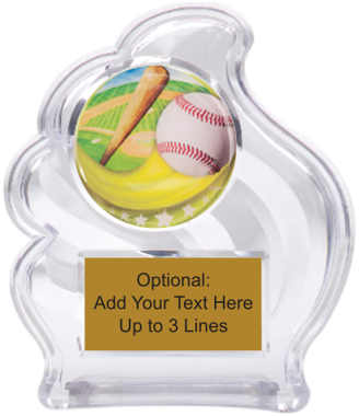 Baseball Trophy in the Acrylic Wave Style