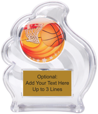 Basketball Trophy in the Acrylic Wave Style