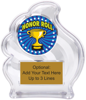 Honor Roll Trophy in the Acrylic Wave Style