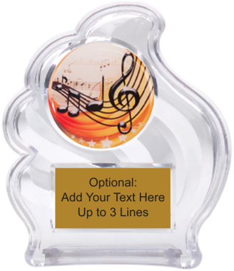 Music Trophy in the Acrylic Wave Style