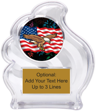 Patriotic Trophy in the Acrylic Wave Style