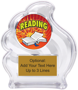 Reading Trophy in the Acrylic Wave Style