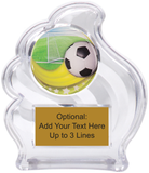 Soccer Trophy in the Acrylic Wave Style