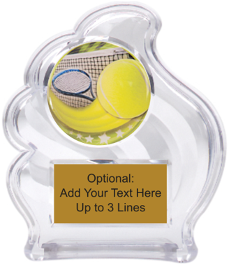 Tennis Trophy in the Acrylic Wave Style
