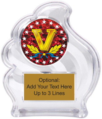 Victory Award Trophy in the Acrylic Wave Style