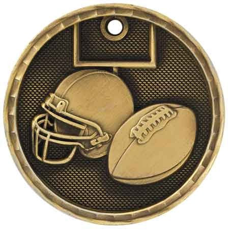 gold football medal in a 3D style