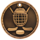 bronze hockey medal in a 3D style