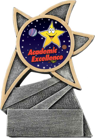 academic excellence trophy in the jazz star style
