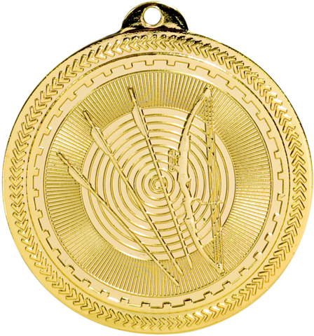 gold archery medal in the BriteLazer style