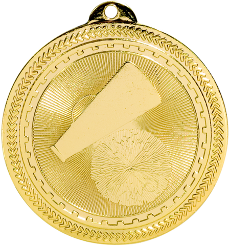 gold cheerleading medal in the BriteLazer style
