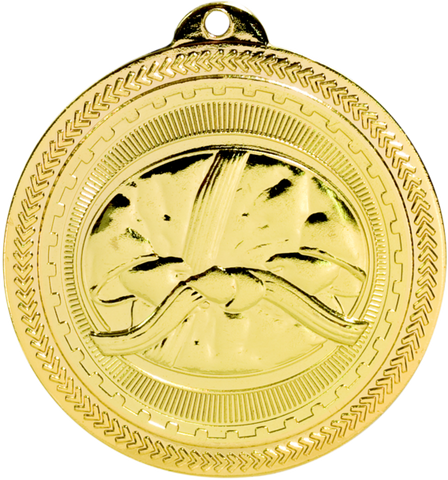 gold martial arts medal in the BriteLazer style