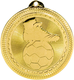 gold soccer (futbol) medal in the BriteLazer style