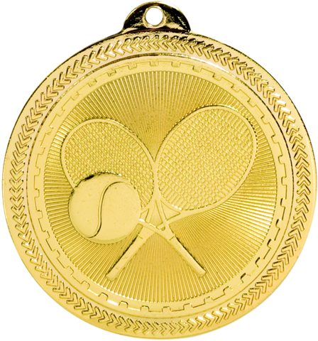 gold tennis medal in the BriteLazer style