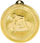 gold wrestling medal in the BriteLazer style