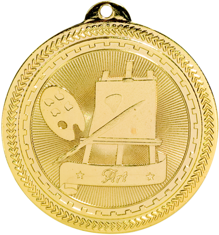gold art medal in the BriteLazer style