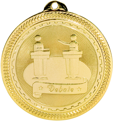 gold Debate medal in the BriteLazer style
