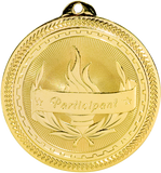 gold participant medal in the BriteLazer style