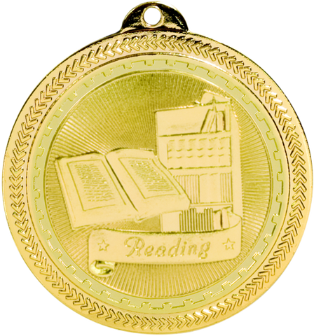 gold reading medal in the BriteLazer style