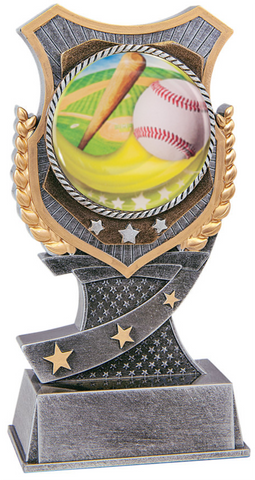 baseball trophy in the shield style