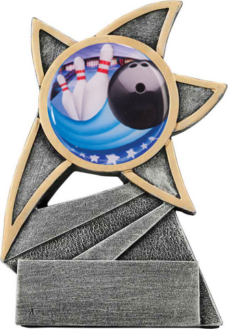 bowling trophy in the jazz star style