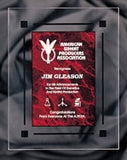 acrylic clear plaque, red marble graphic engraves to white