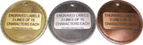 examples of engraved labels for medals