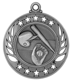 silver baseball or softball medal in the Galaxy style