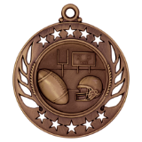 bronze football medal in the Galaxy style