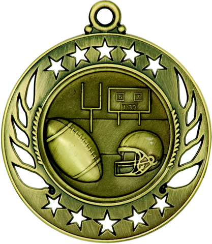 gold football medal in the Galaxy style
