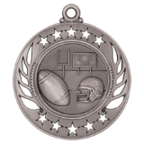 silver football medal in the Galaxy style