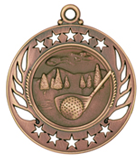bronze golf medal in the Galaxy style