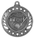 silver golf medal in the Galaxy style