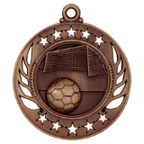 bronze soccer (futbol) medal in the Galaxy style