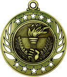 gold victory torch medal in the Galaxy style