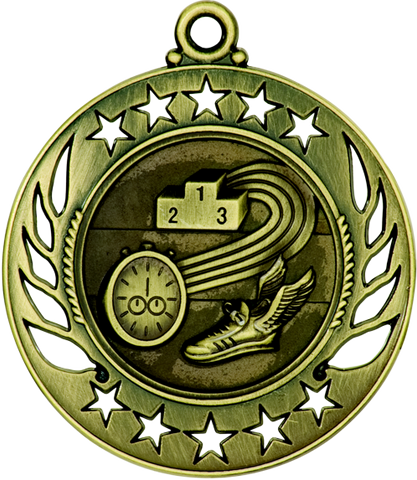 gold track medal in the Galaxy style