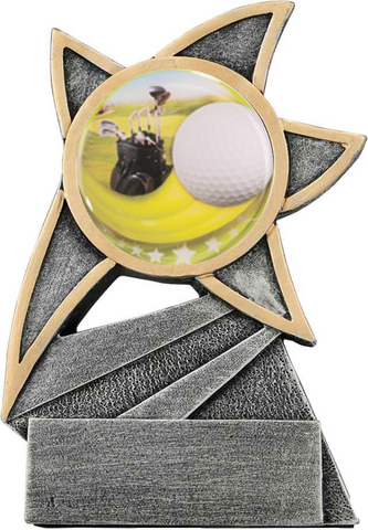golf trophy in the jazz star style
