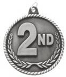 silver 2nd place medal in a classic High Relief style