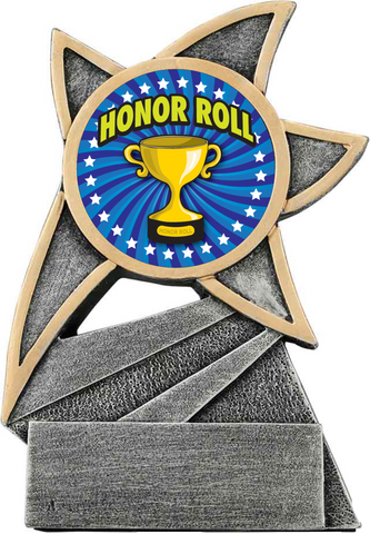 honor roll trophy in the jazz star style