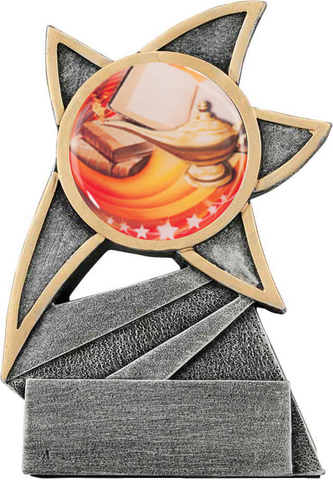 lamp of knowledge trophy in the jazz star style