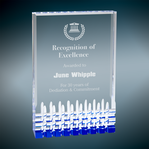 Mirage Acrylic Award with Blue Reflection