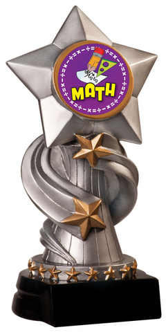 math trophy in the encore style