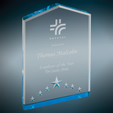 Star Point Acrylic Award with Blue Reflection