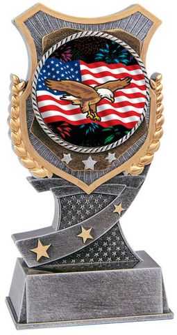 patriotic trophy in the shield style