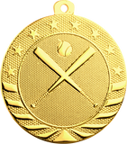 Gold baseball or softball medal in the Starbrite style