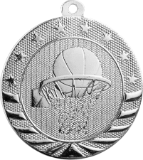silver basketball medal in the Starbrite style