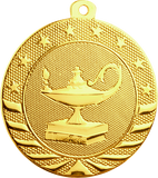 gold lamp of knowledge medal in the Starbrite style