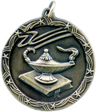 gold lamp of knowledge medal in the Shooting Star style