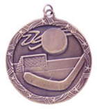 bronze hockey medal in the Shooting Star style
