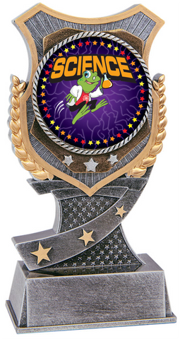science trophy in the shield style