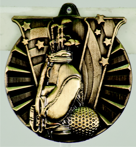 gold golf medal in the V-Series style